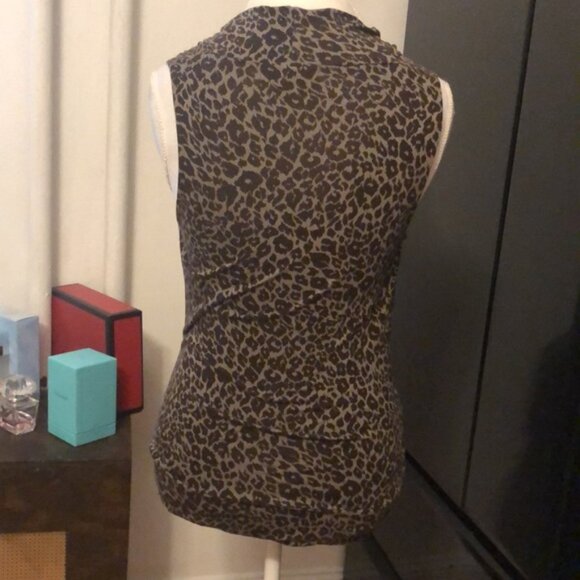 Michael Kors leopard print sleeveless shirt - Picture 3 of 3